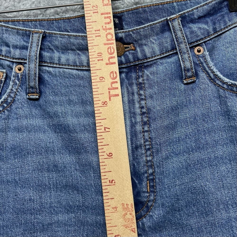 J Crew Jeans Womens 30 Blue Crop Flare Mid Rise Distressed Ripped Stretch - Picture 10 of 11